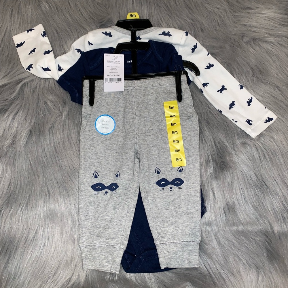 Raccoon Themed Three Piece Set